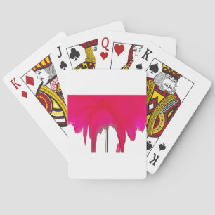 Moment Captured: A Red Rose Petal Elegance Playing Cards