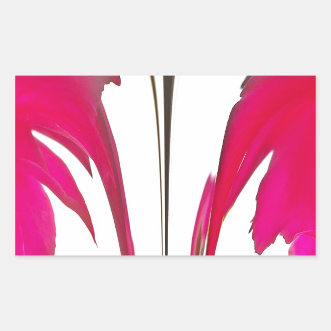 Moment Captured: A Red Rose Petal Elegance Rectangular Sticker (Front)