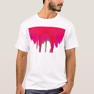 Moment Captured: A Red Rose Petal Elegance T-Shirt