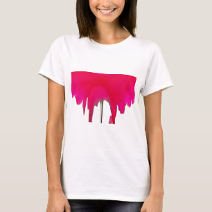 Moment Captured: A Red Rose Petal Elegance T-Shirt