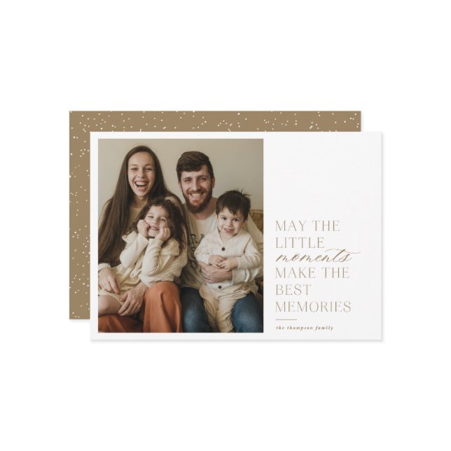Moments and Memories Holiday Photo Card (Front/Back In Situ)