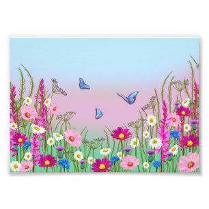 Moments in Bloom flower meadow garden wall poster