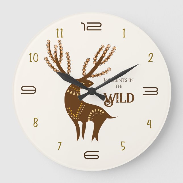 Moments in the Wild Deer Wall Clock (Front)