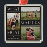 Moments Matter Personalised Photo Ornament<br><div class="desc">Photo gifts make the best gifts! Easily personalised with your text and/or photo(s) for a custom look. Designed by Berry Berry Sweet,  Modern Stationery and Personalised Gifts. Visit our website at www.berryberrysweet.com to see our full product lines.</div>