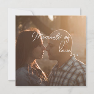 Moments of love, couple in love invitation