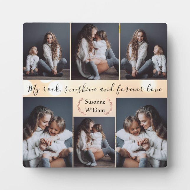 Moments to Remember: Mum and Child Personalised  Plaque (Front)