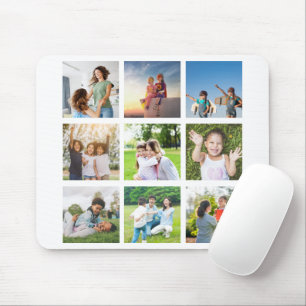 Moments Treasured: Customisable 9 Photo Collage Mouse Pad