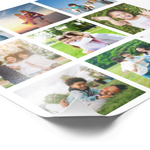 Moments Treasured: Customisable 9 Photo Collage Print