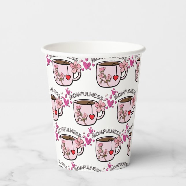 Momfulness Floral Tea Cup Seamless Pattern (Back)
