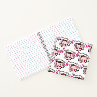 Momfulness Floral Tea Cup Seamless Pattern Notebook