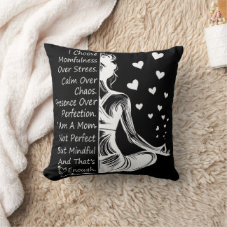 Momfulness Over Stress Mindful Mum Quote Cushion