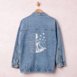 Momfulness Over Stress Mindful Mum Quote Denim Jacket