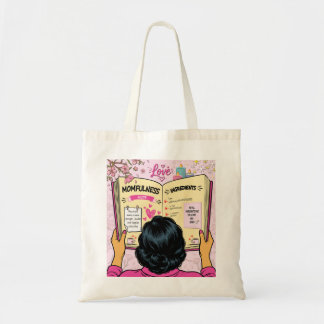 Momfulness Recipe Book Cute Comic Art Tote Bag