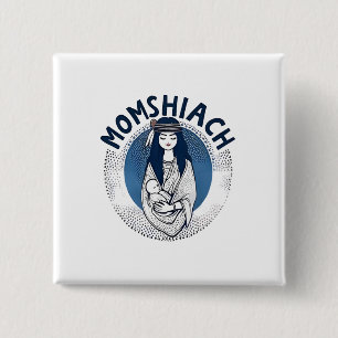 Momhiach Jewish Hanukkah 2025 Mum Jew 15 Cm Square Badge