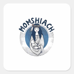 Momhiach Jewish Hanukkah 2025 Mum Jew Square Sticker
