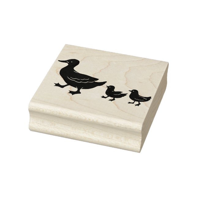 Momma and Baby Ducks Rubber Stamp (Stamp)