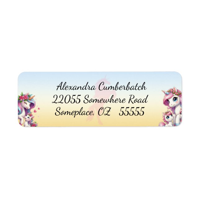 Momma and Baby Pastel Unicorns  (Front)