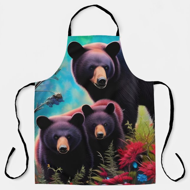 Momma Bear and cubs Apron (Front)