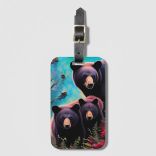 Momma Bear and cubs Luggage Tag