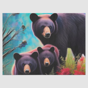 Momma Bear and cubs Tissue Paper