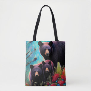Momma Bear and cubs Tote Bag