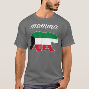 Momma Bear Kuwait Flag Kuwaiti Roots T-Shirt