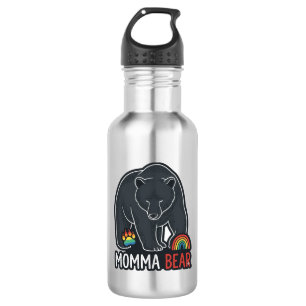 Momma Bear Rainbow Vintage Engraving Shirt Design  532 Ml Water Bottle