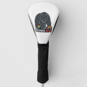 Momma Bear Rainbow Vintage Engraving Shirt Design Golf Head Cover
