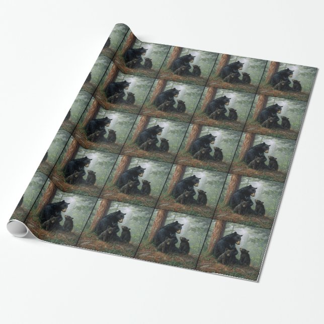 Momma Bear Wrapping Paper (Unrolled)