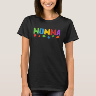 Momma Blocks Master Builder Brick Builder Birthd T-Shirt