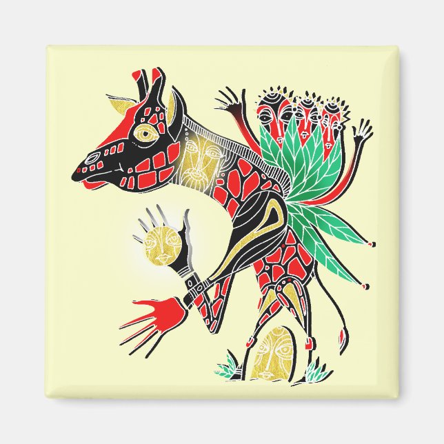 momma giraffe magnet (Front)