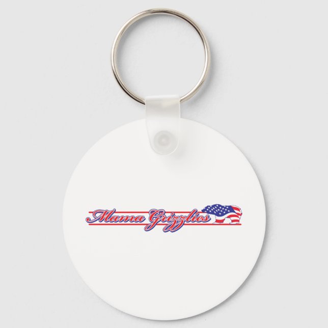 Momma-Grizzly.Script-eps Key Ring (Front)