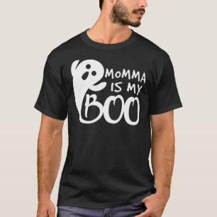 Momma Is My Boo Kid Toddler Teen Halloween Boo Gho T-Shirt
