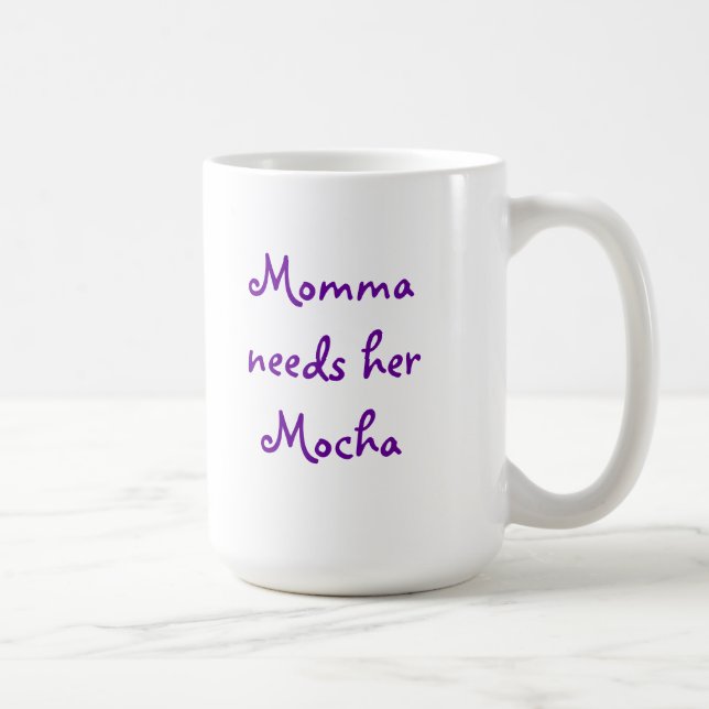 Momma Needs Mocha Coffee Mug (Right)