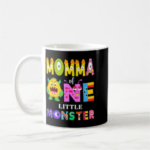 Momma Of One Little Monster 1st Birthday Boy Party Coffee Mug