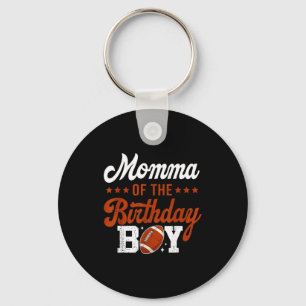 Momma of the birthday boy football 1st bday key ring
