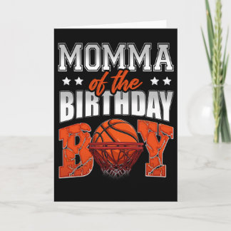 Momma Of The Birthday Boy Sketll Family Ller Party Card