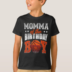 Momma Of The Birthday Boy Sketll Family Ller Party T-Shirt