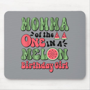 Momma Of The Cute 1st Birthday Watermelon Birthday Mouse Pad