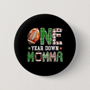 Momma Of The One Year Old 1st Birthday Boy 6 Cm Round Badge