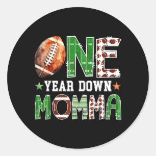 Momma Of The One Year Old 1st Birthday Boy Classic Round Sticker