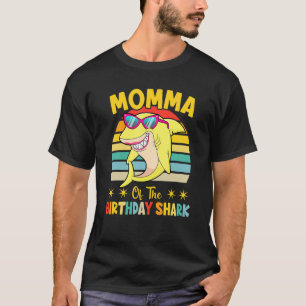 Momma Of The Shark Birthday Family Matching Birthd T-Shirt