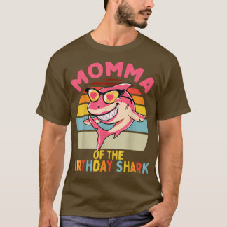 Momma of the Shark Birthday Matching Family  T-Shirt