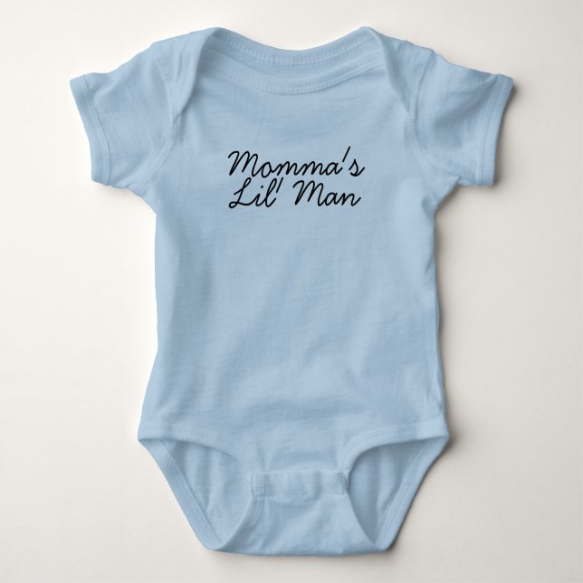 Momma"s Lil' Man Baby Bodysuit (Front)