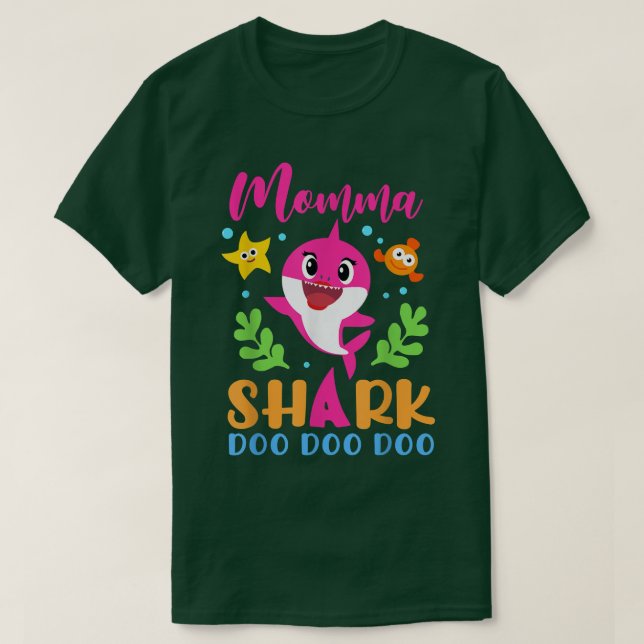Momma Shark  Momma Shark Lover Family Mothers Day  T-Shirt (Design Front)