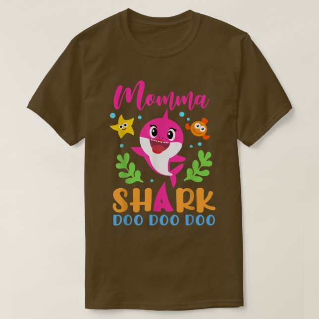 Momma SharkMomma Shark Lover Family Mothers Day  T-Shirt (Design Front)