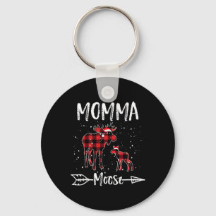 Momma X-mas Moose Santa Family Matching Pyjamas  Key Ring