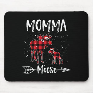 Momma X-mas Moose Santa Family Matching Pyjamas  Mouse Pad