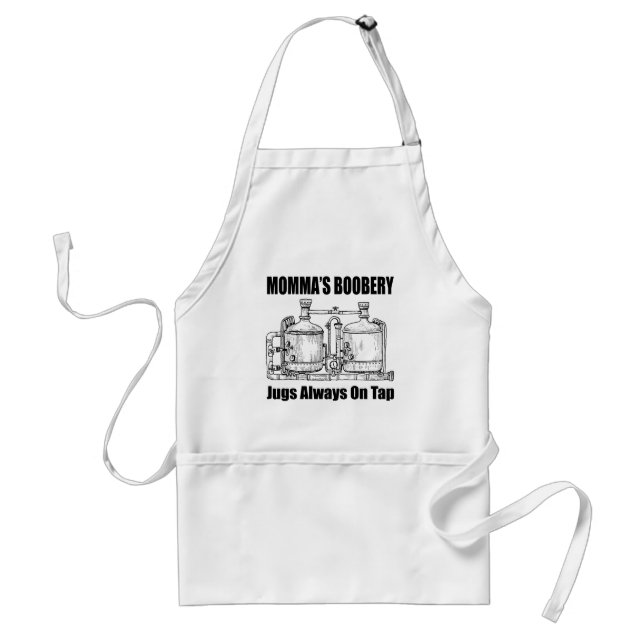 Momma's Boobery Jugs Always On Tap Standard Apron (Front)
