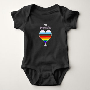 Mommies Rainbow Heart Baby Bodysuit